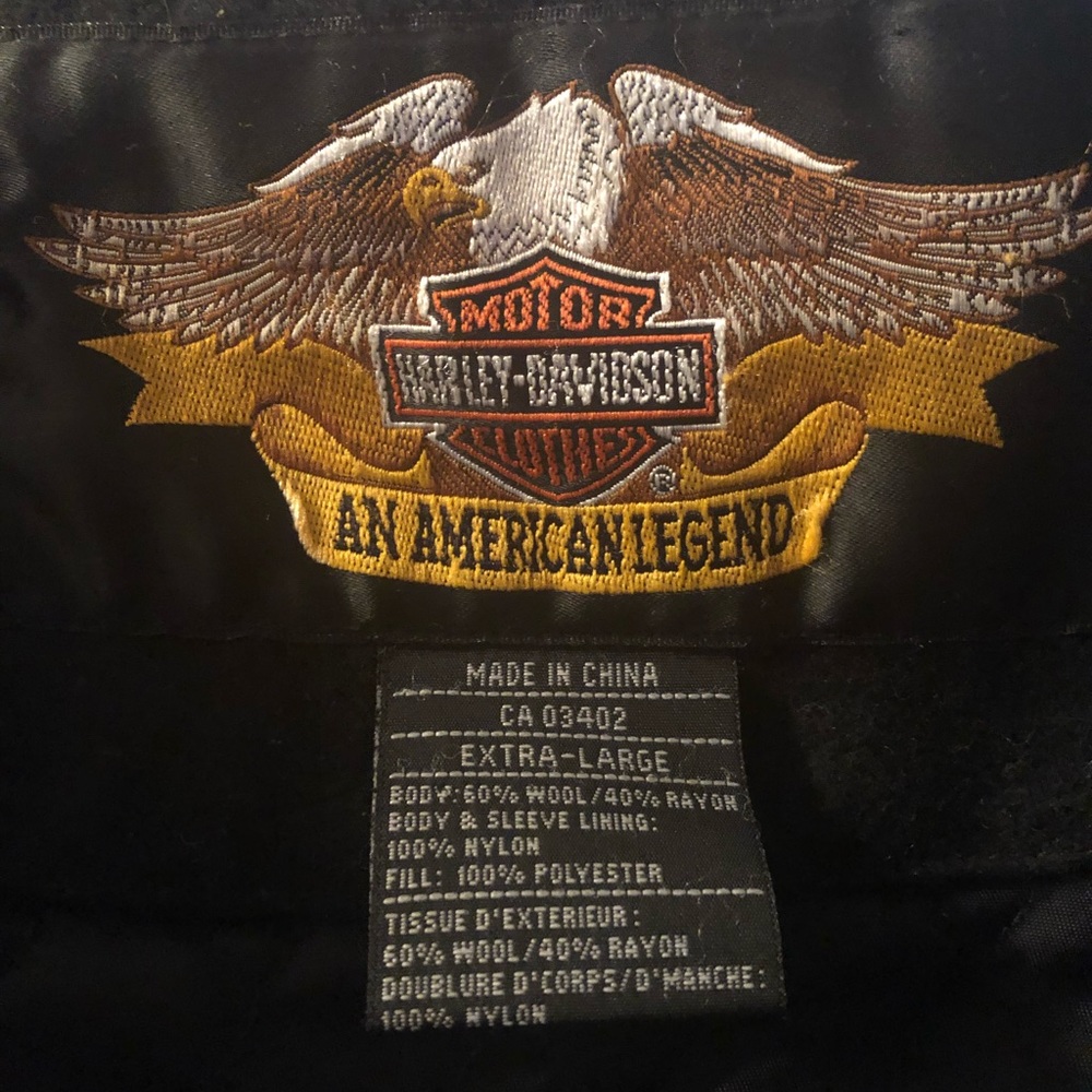 “Harley Davidson” wool mans jacket fully